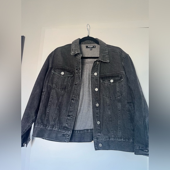 MISSGUIDED black jean jacket - Picture 1 of 3